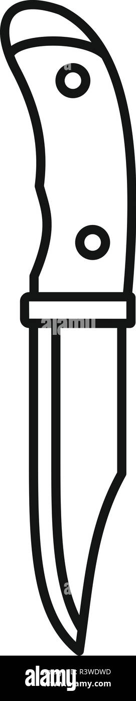 Camp knife icon. Outline illustration of camp knife vector icon for web ...