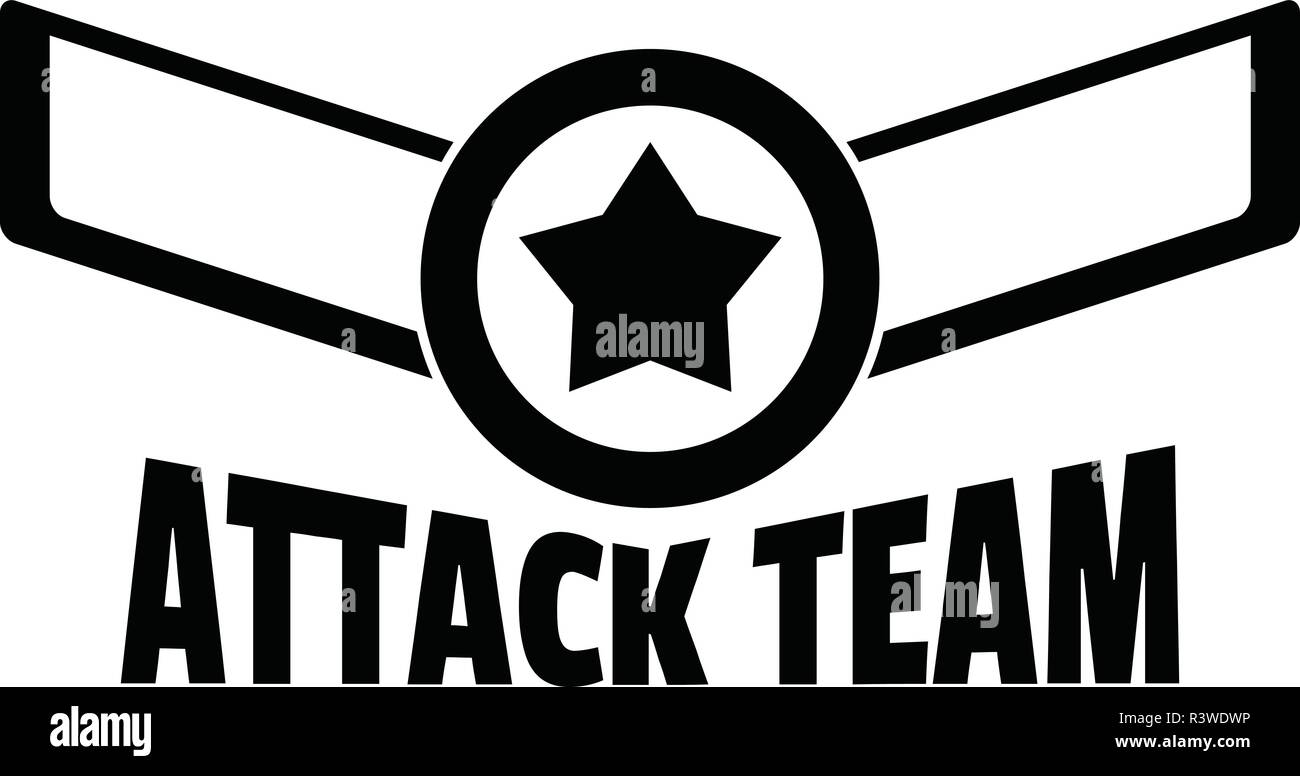 Attack star team logo. Simple illustration of attack star team vector ...