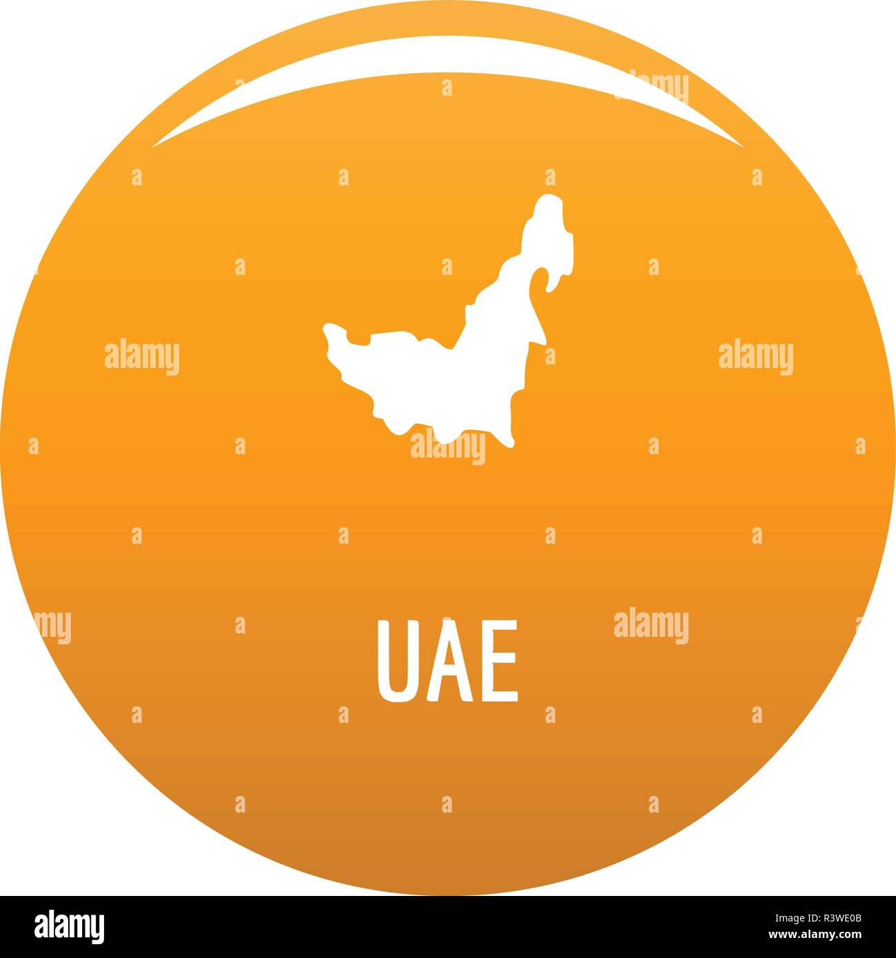 UAE map in black. Simple illustration of UAE map vector isolated on white background Stock Vector