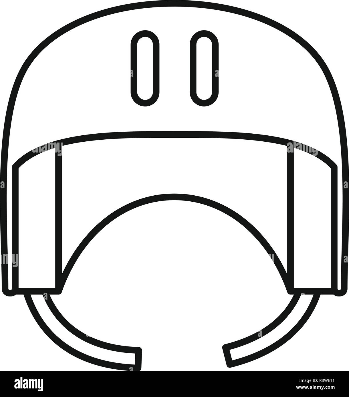 Canoe helmet icon. Outline illustration of canoe helmet vector icon for web design isolated on white background Stock Vector
