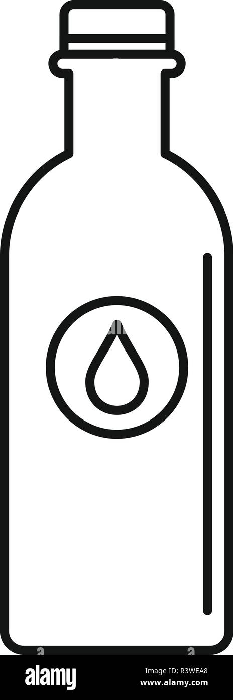 Water bottle icon. Outline illustration of water bottle vector icon for ...