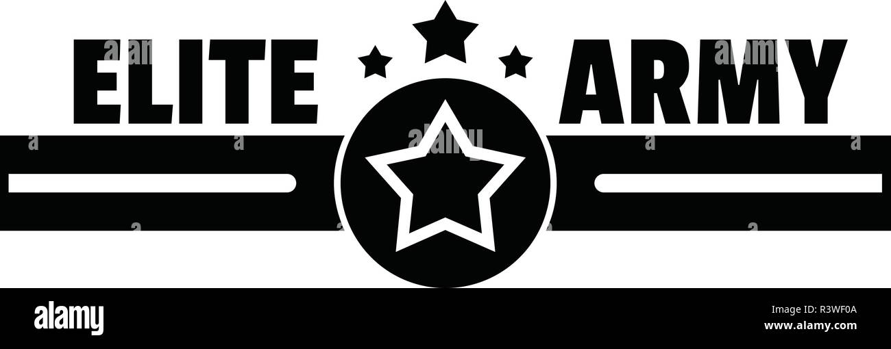 Elite Army Logo Simple Illustration Of Elite Army Vector Logo For Web Design Isolated On White Background Stock Vector Image Art Alamy