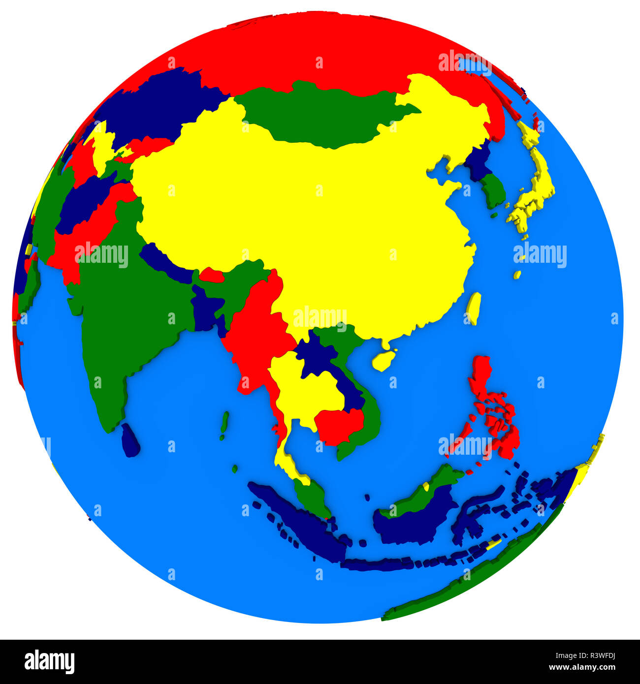 Southeast Asia On Political Map Stock Photo Alamy Southeast Asia On Political Map R3WFDJ 