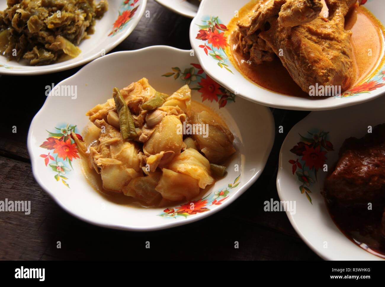 Sayur Gulai Nangka. Traditional jackfruit curry from Padang/Minang, West Sumatra. Stock Photo