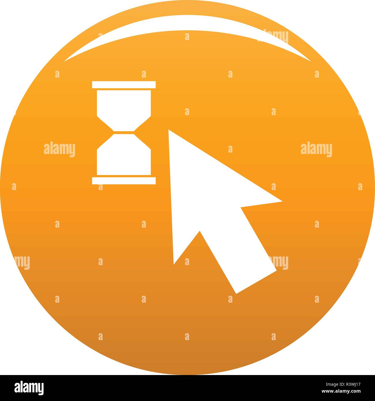 Cursor wait icon. Simple illustration of cursor wait vector icon for ...