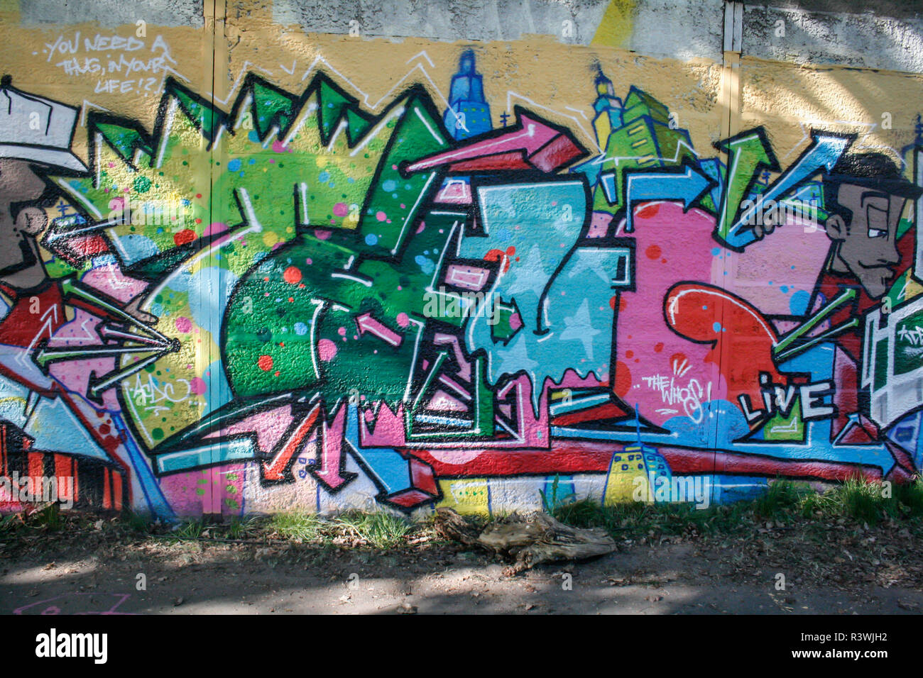 Graffiti, street art in Brandenburg Havel, Germany Stock Photo