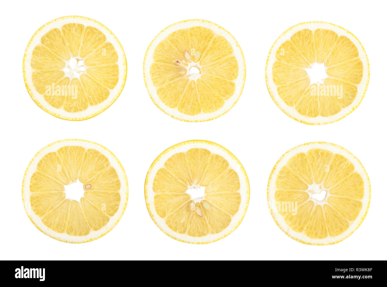 sliced lemon path isolated Stock Photo - Alamy