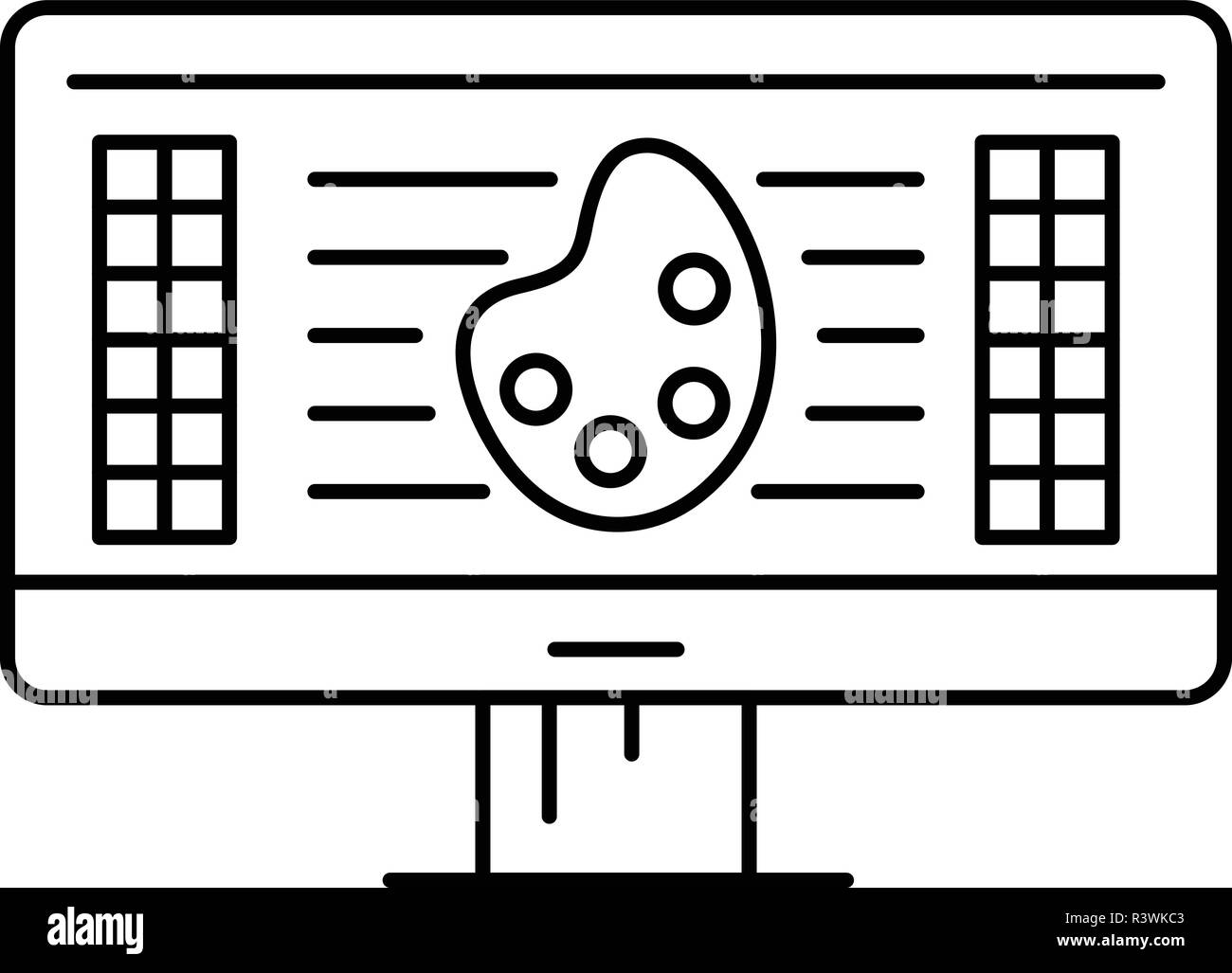 Web drawing icon. Outline illustration of web drawing vector icon for ...