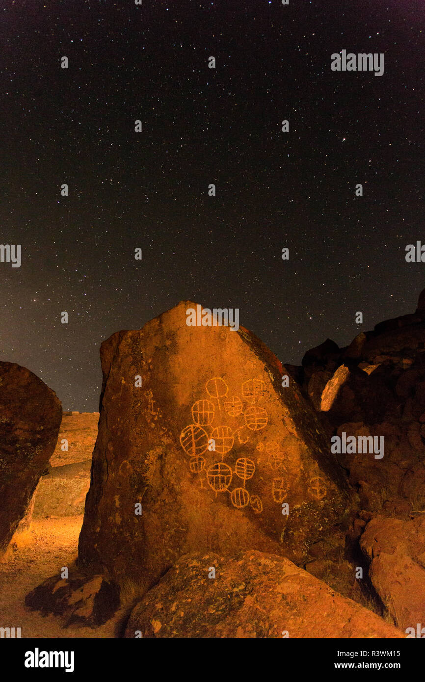 Petroglyphs, Great Basin near Bishop, California. Stock Photo