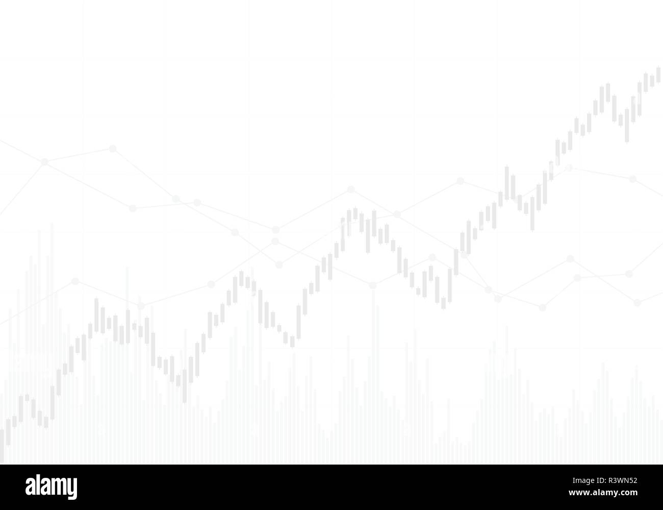 Business candle chart trading on the stock markets, the index