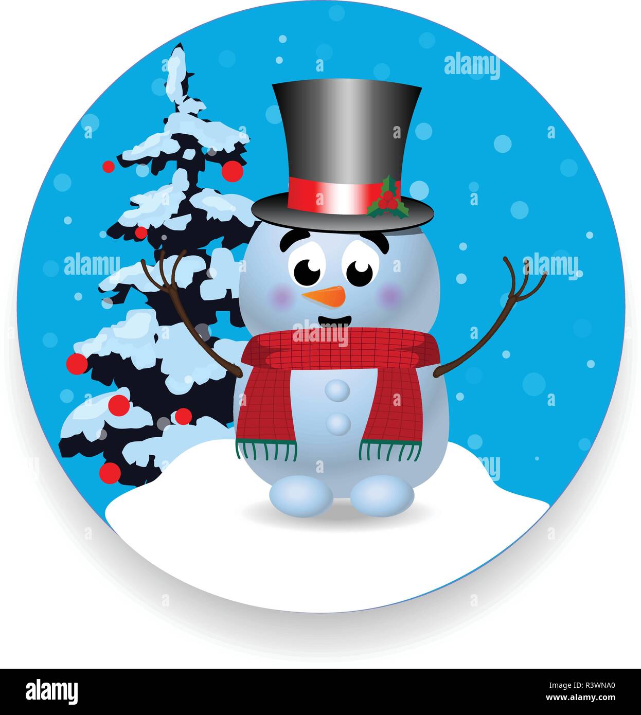 Cute melted snowman vector illustration icon. Winter, holiday, christmas  funny snowman. Isolated on beige background Stock Vector Image & Art - Alamy