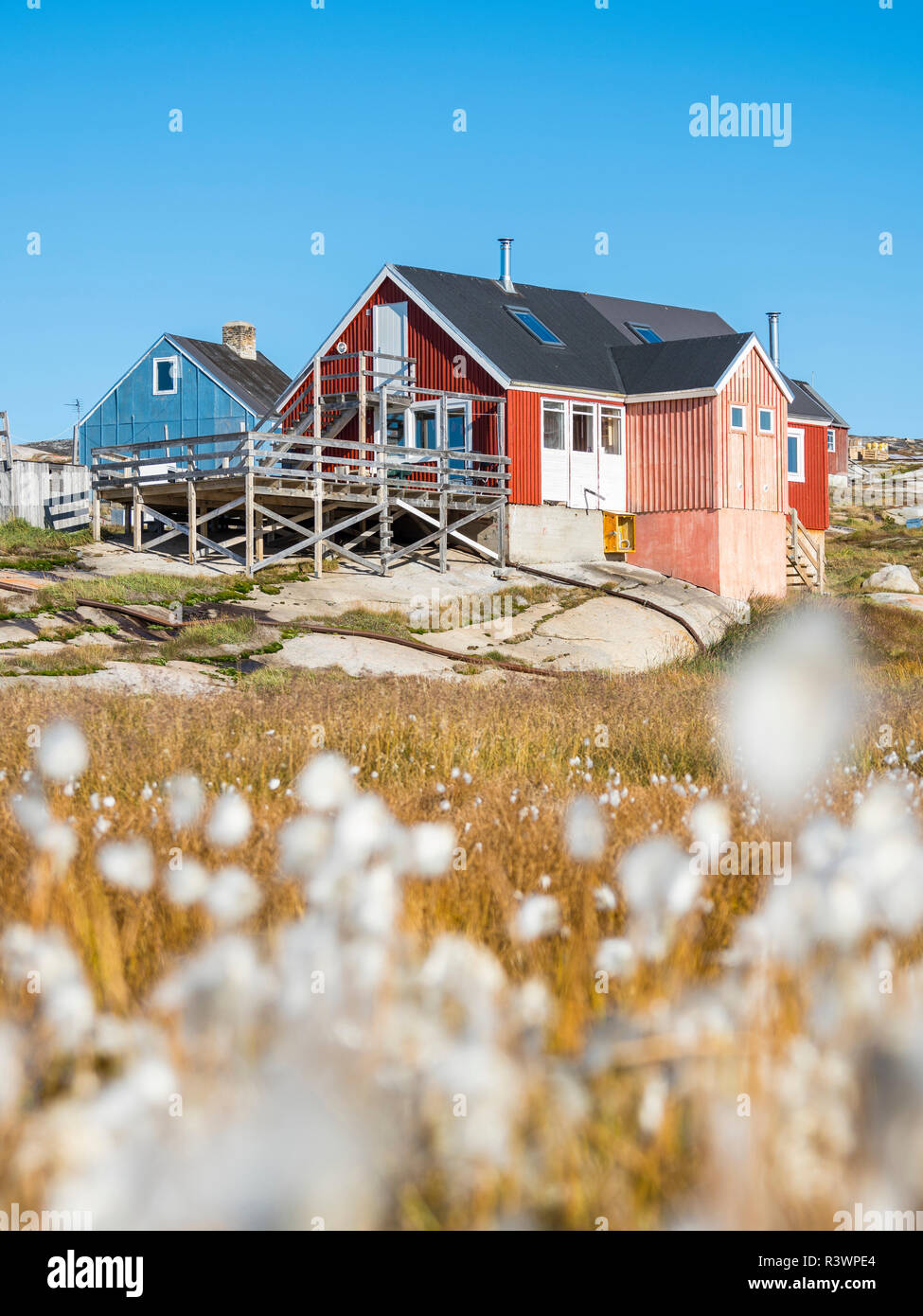 Inuit village Oqaatsut (once called Rodebay) located in the Disko Bay ...