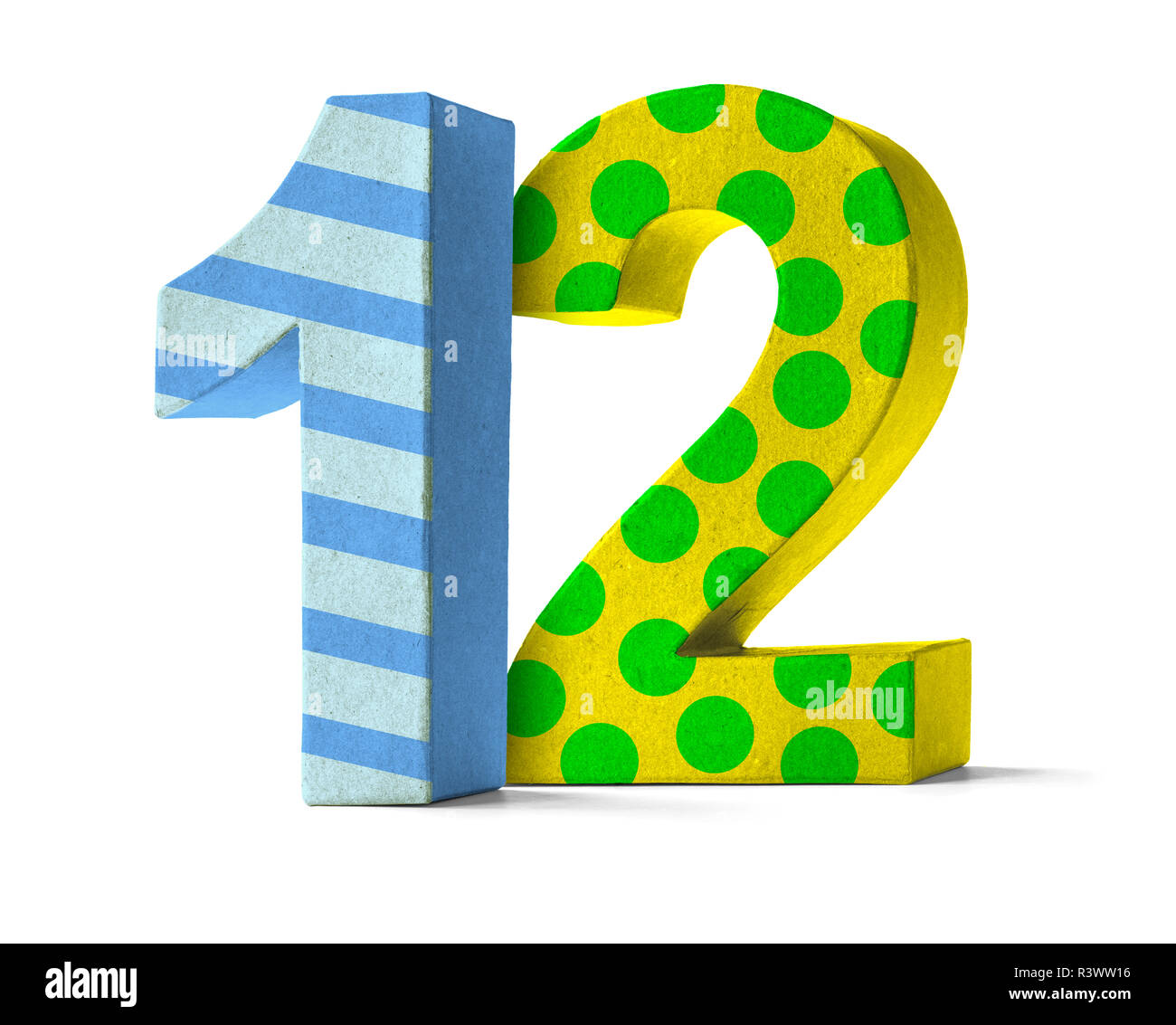 https://c8.alamy.com/comp/R3WW16/colorful-number-of-cardboard-number-12-R3WW16.jpg