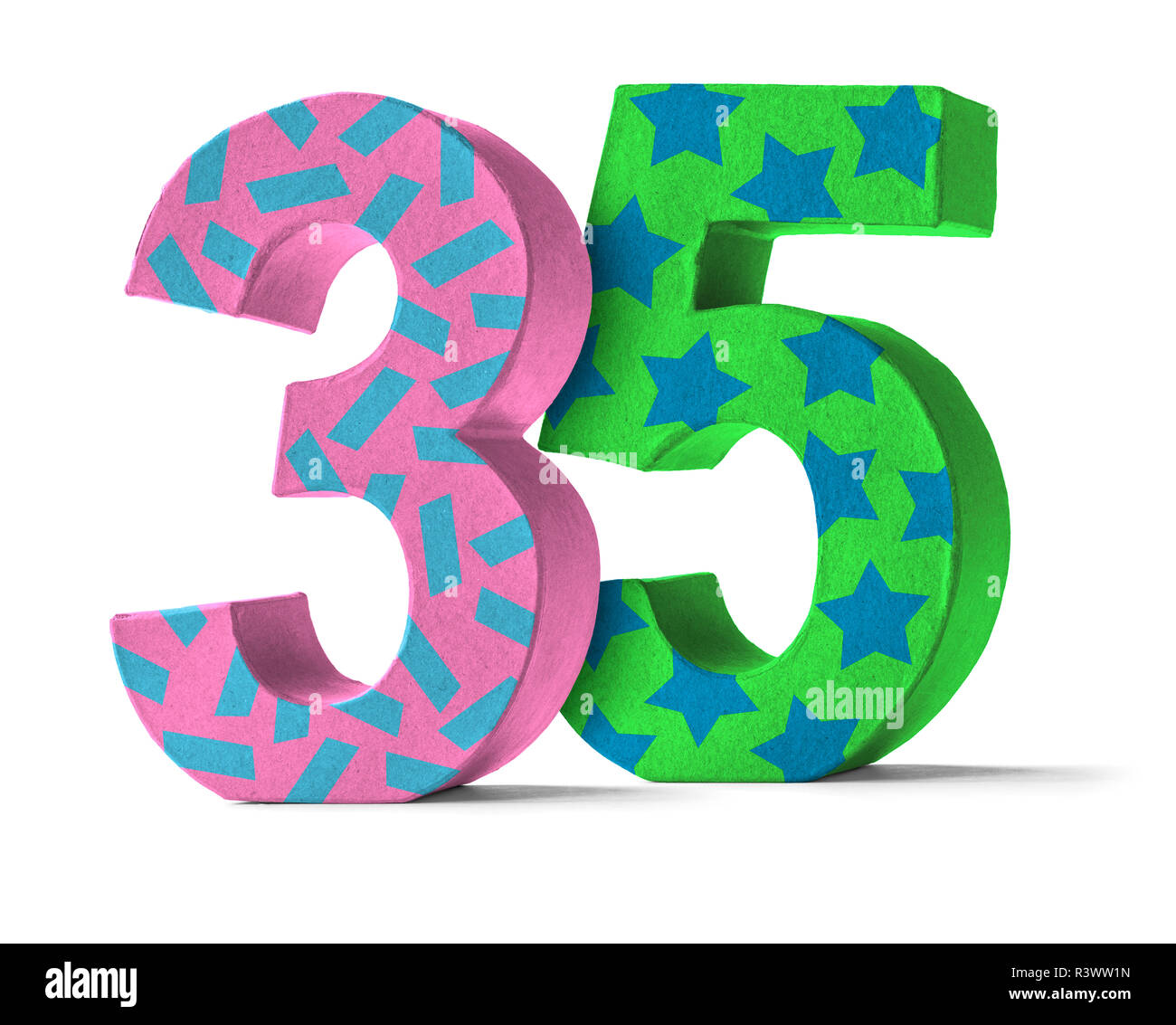 colorful-number-of-cardboard-number-35-stock-photo-alamy