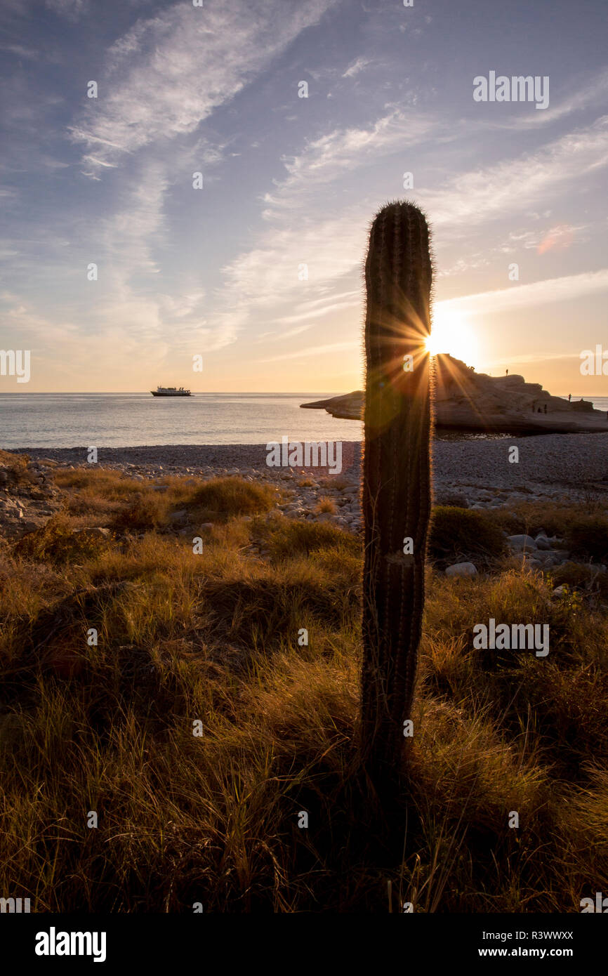 Sunrise. Isla San Jose. Baja California, Sea of Cortez, Mexico. Stock Photo