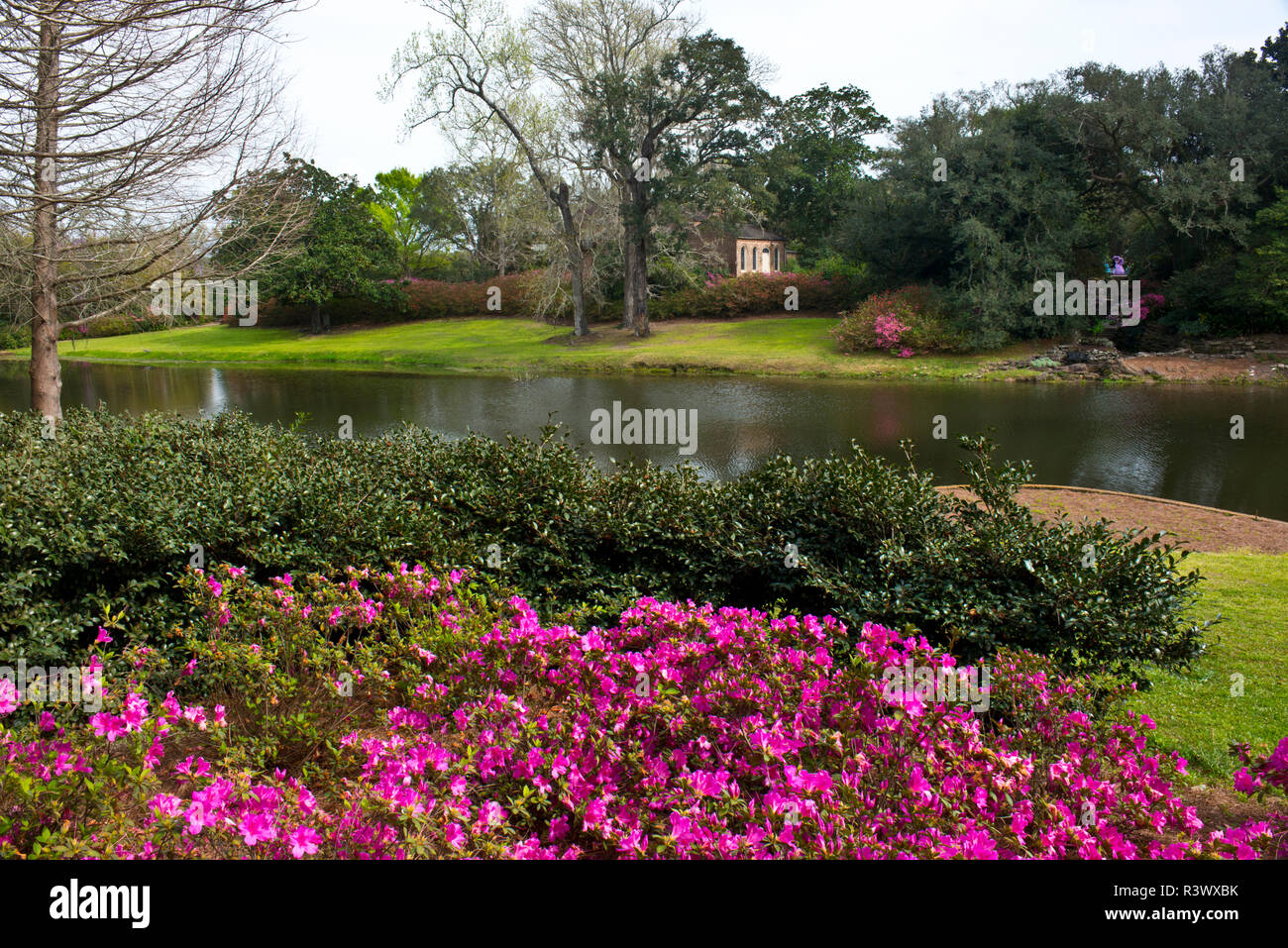 USA, Alabama, Mobile, Bellingrath Gardens and Home, Mirror Lake Stock Photo