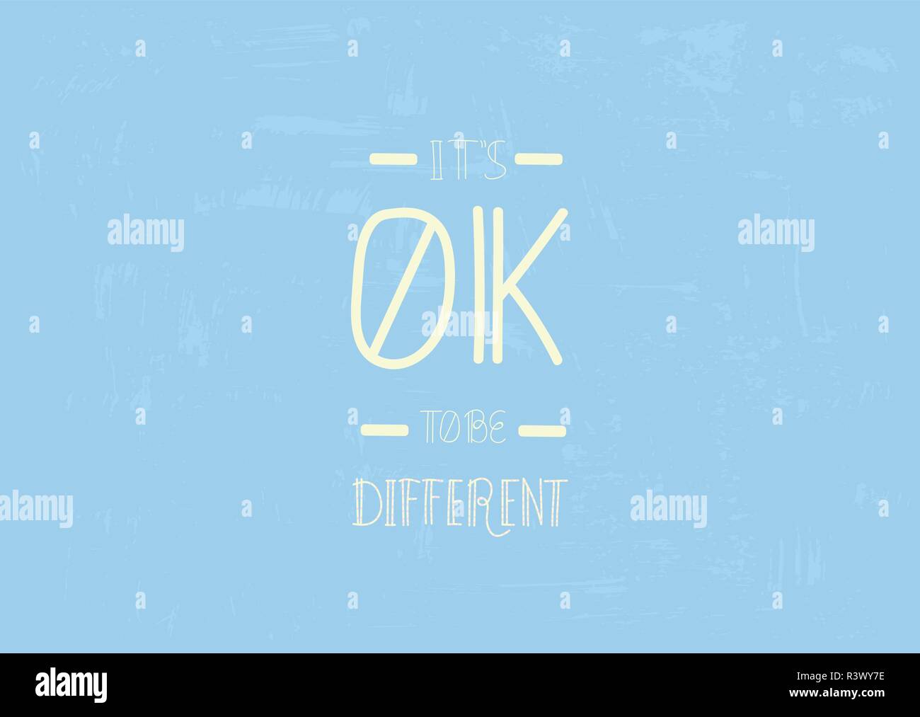 It's Ok To Be Different Quote. Handwritten Lettering Vector Composition ...