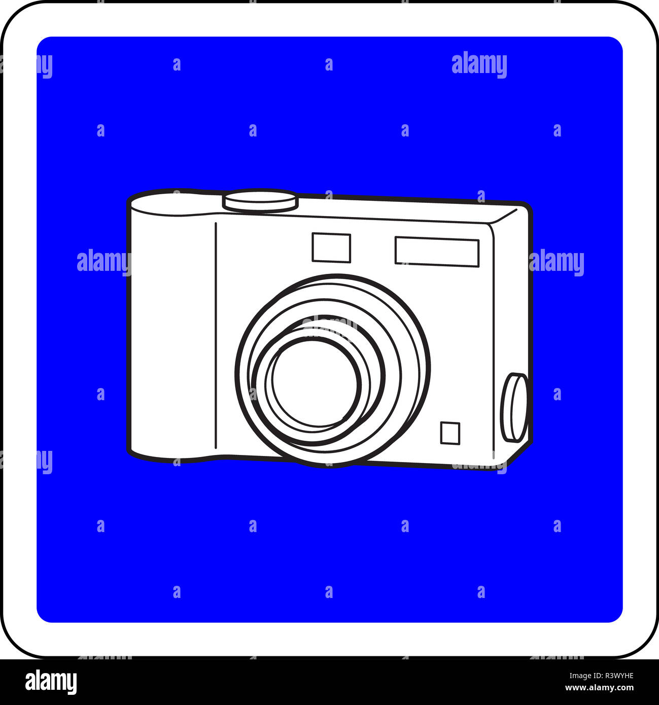 Photocamera allowed blue sign Stock Photo - Alamy