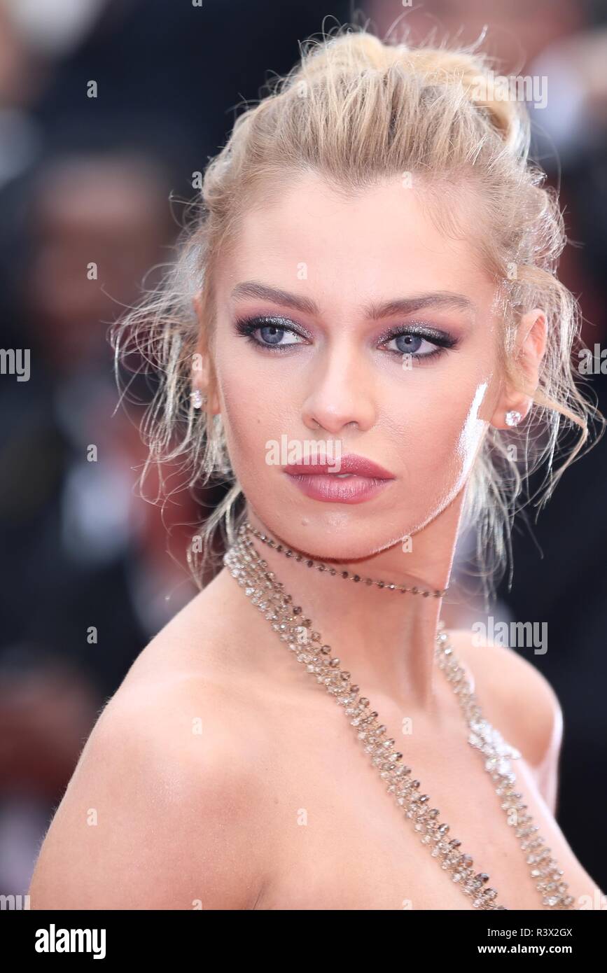 CANNES, FRANCE – MAY 10, 2018: Stella Maxwell on the red carpet for the 'Sorry Angel' screening at the Festival de Cannes (Photo by Mickael Chavet) Stock Photo
