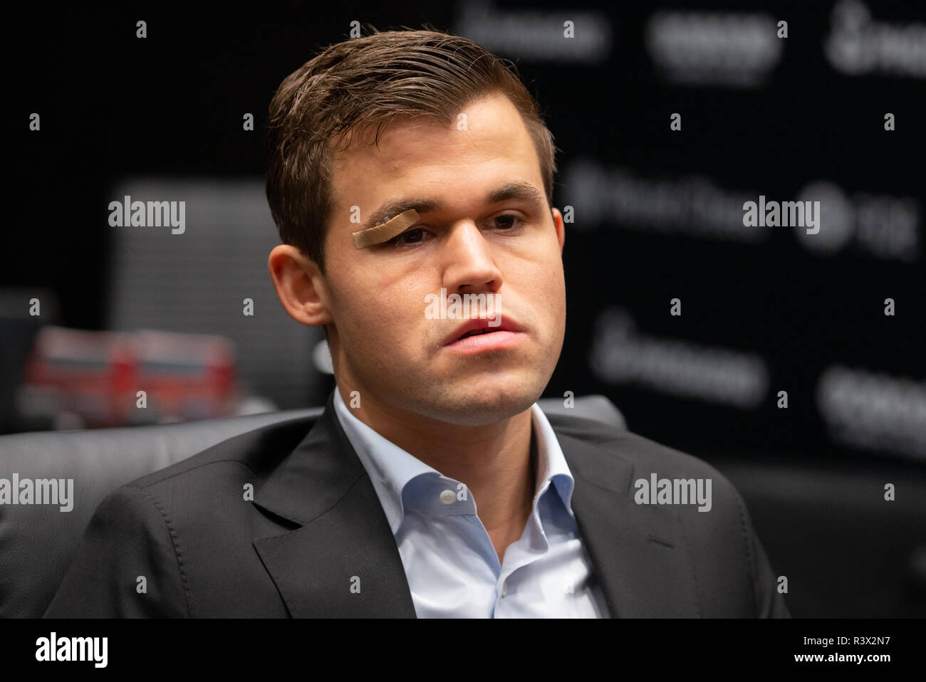 World Chess Championship in London 2018. Magnus Carlsen, World number One  from Norway, retained his title against Fabiano Caruana after a tie-break  Stock Photo - Alamy