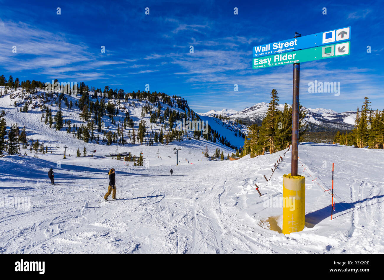 Mammoth Mountain Ski Area, Mammoth Lakes, California, USA. (Editorial Use Only) Stock Photo