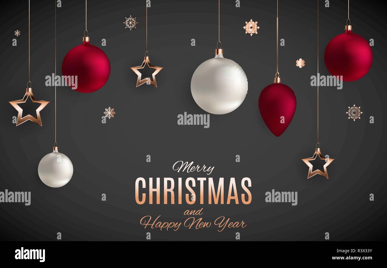 Merry Christmas and New Year Background. Vector Illustration Stock ...