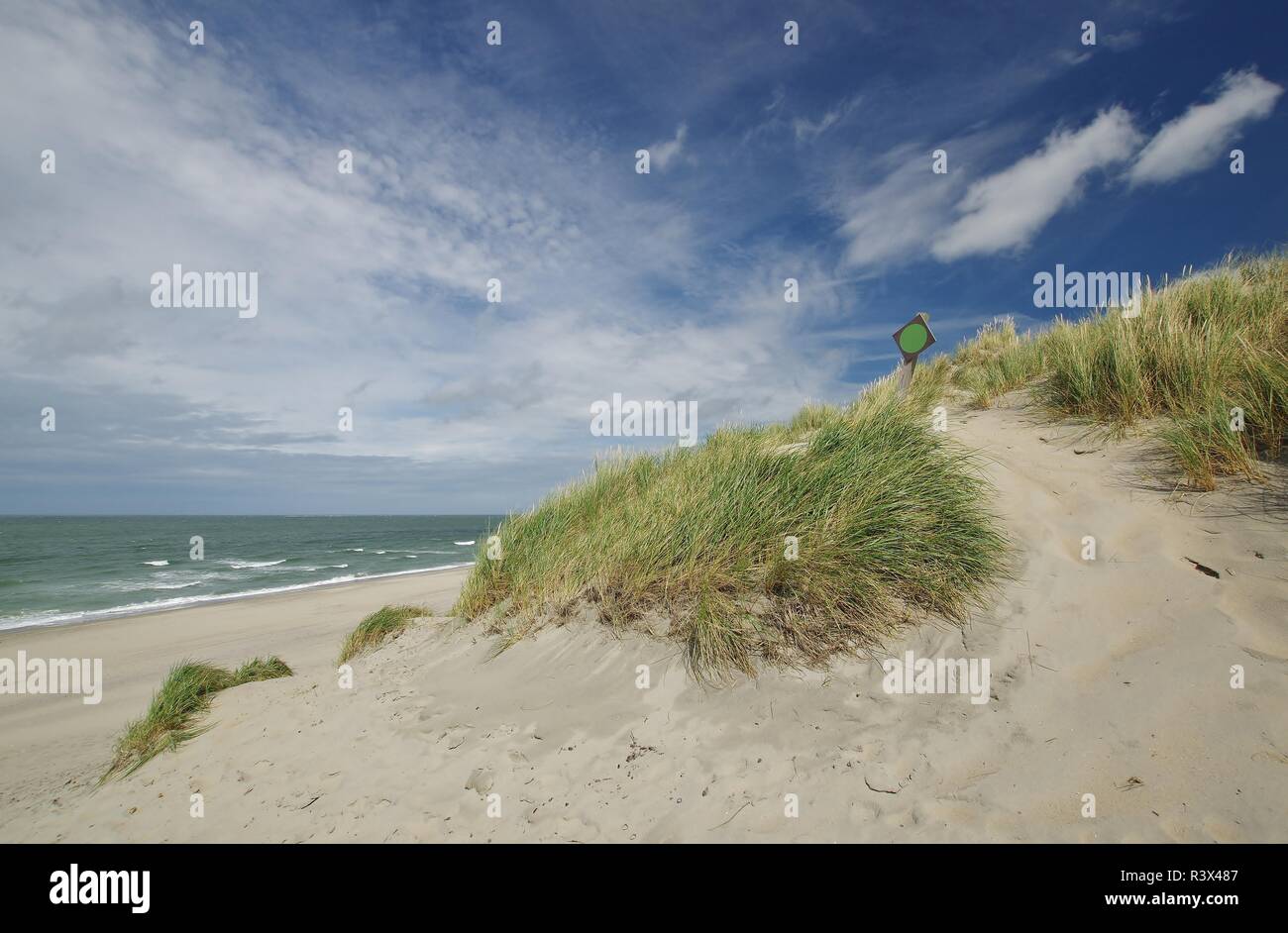 dunes and north sea at nieuw haamstede,schouwen duiveland,southern netherlands Stock Photo