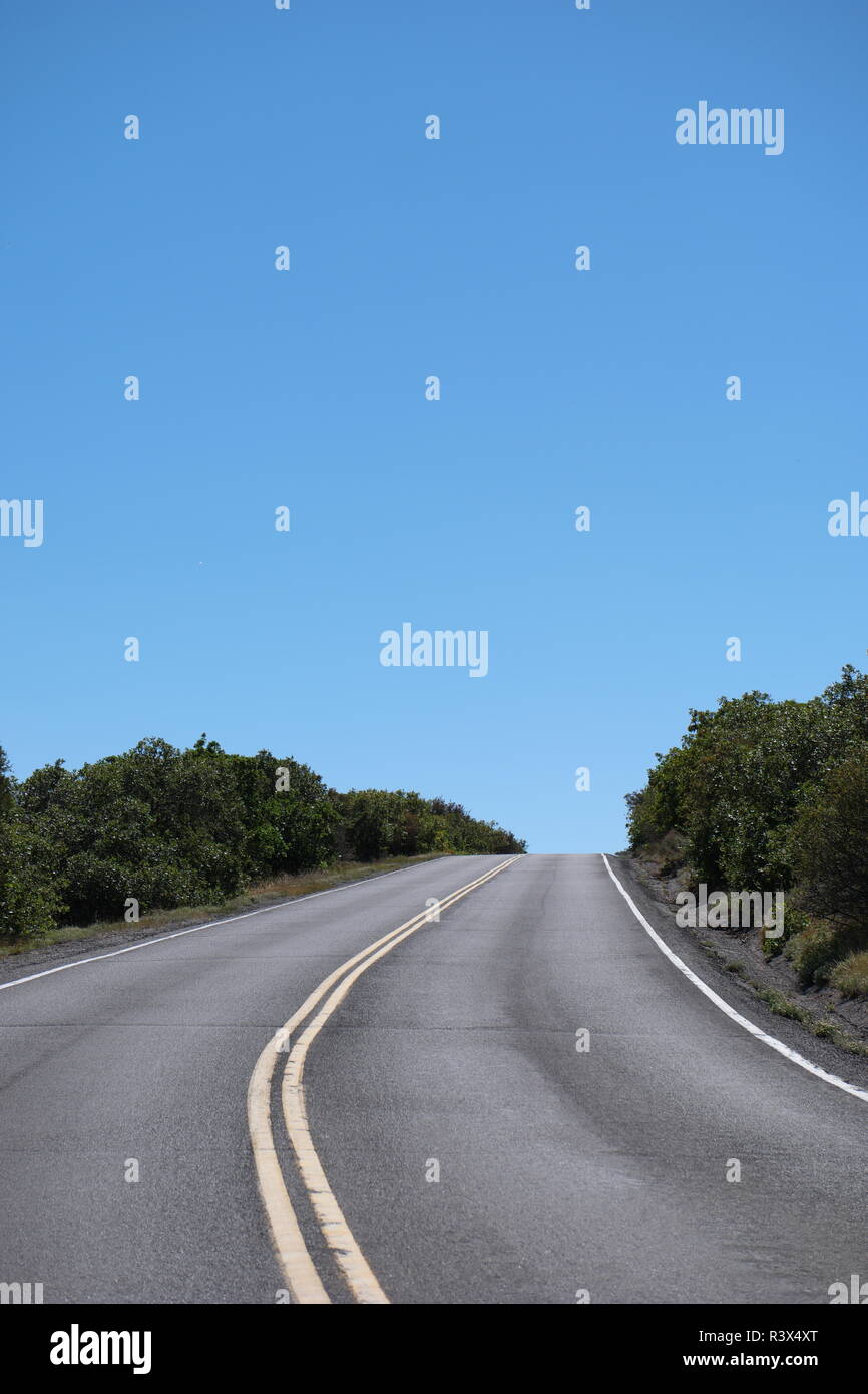 straight highway road in colorado Stock Photo