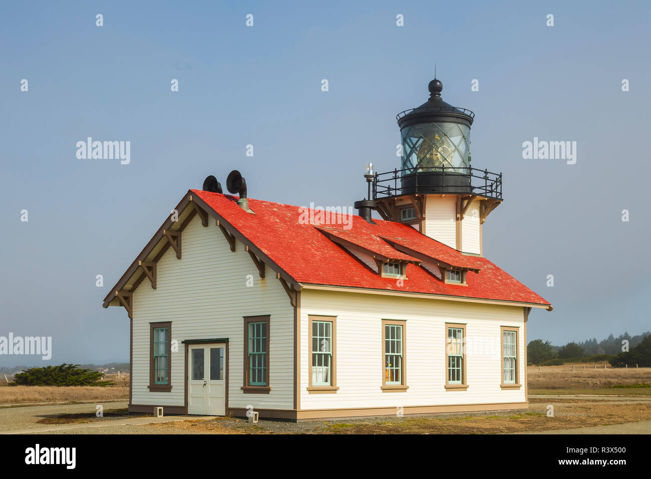 Point Cabrillo Lighthouse and Marine Preserve, near Mendocino Northern California Coast, USA Stock Photo