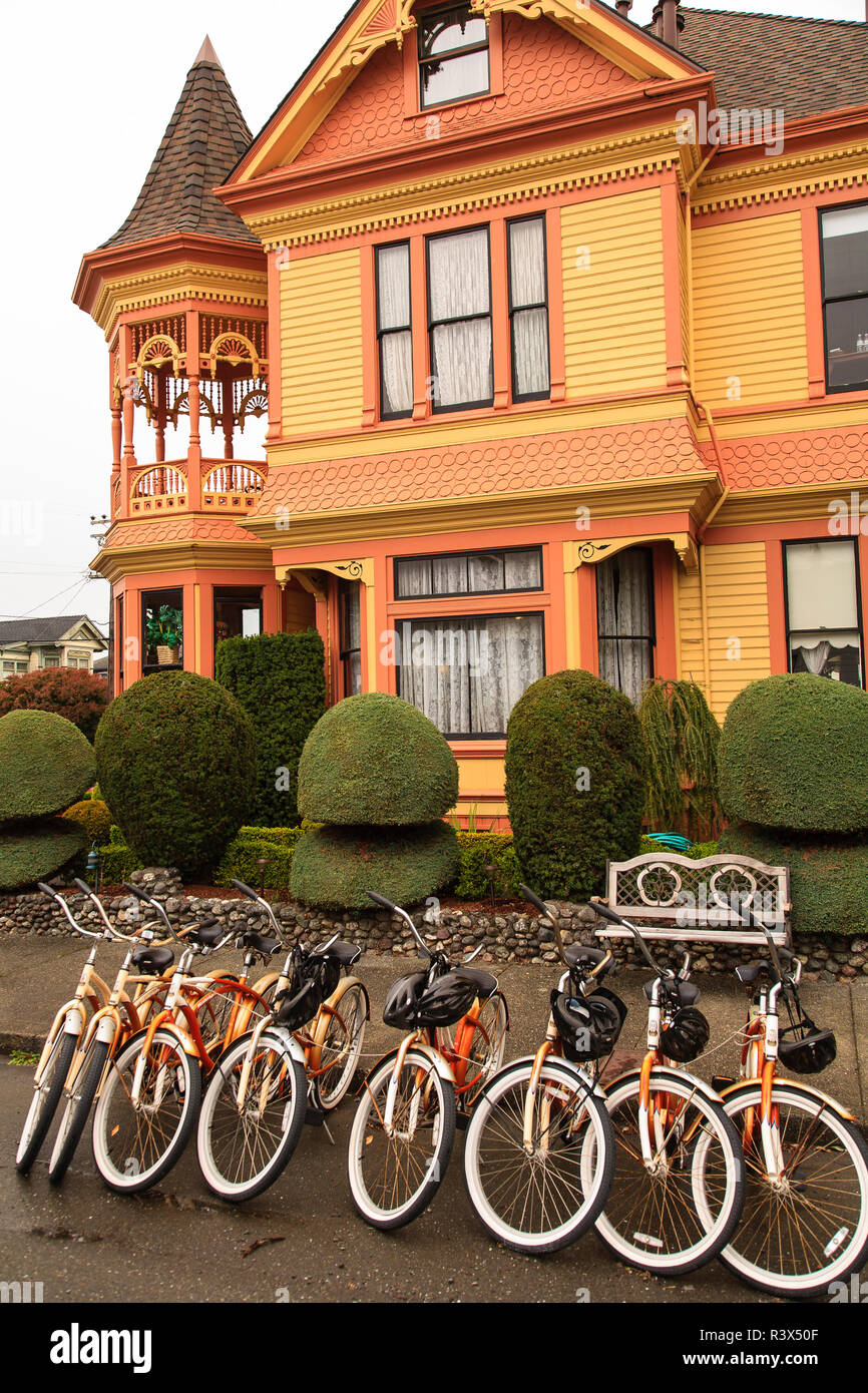 A Victorian 'Gingerbread' style house in Ferndale, Northern California