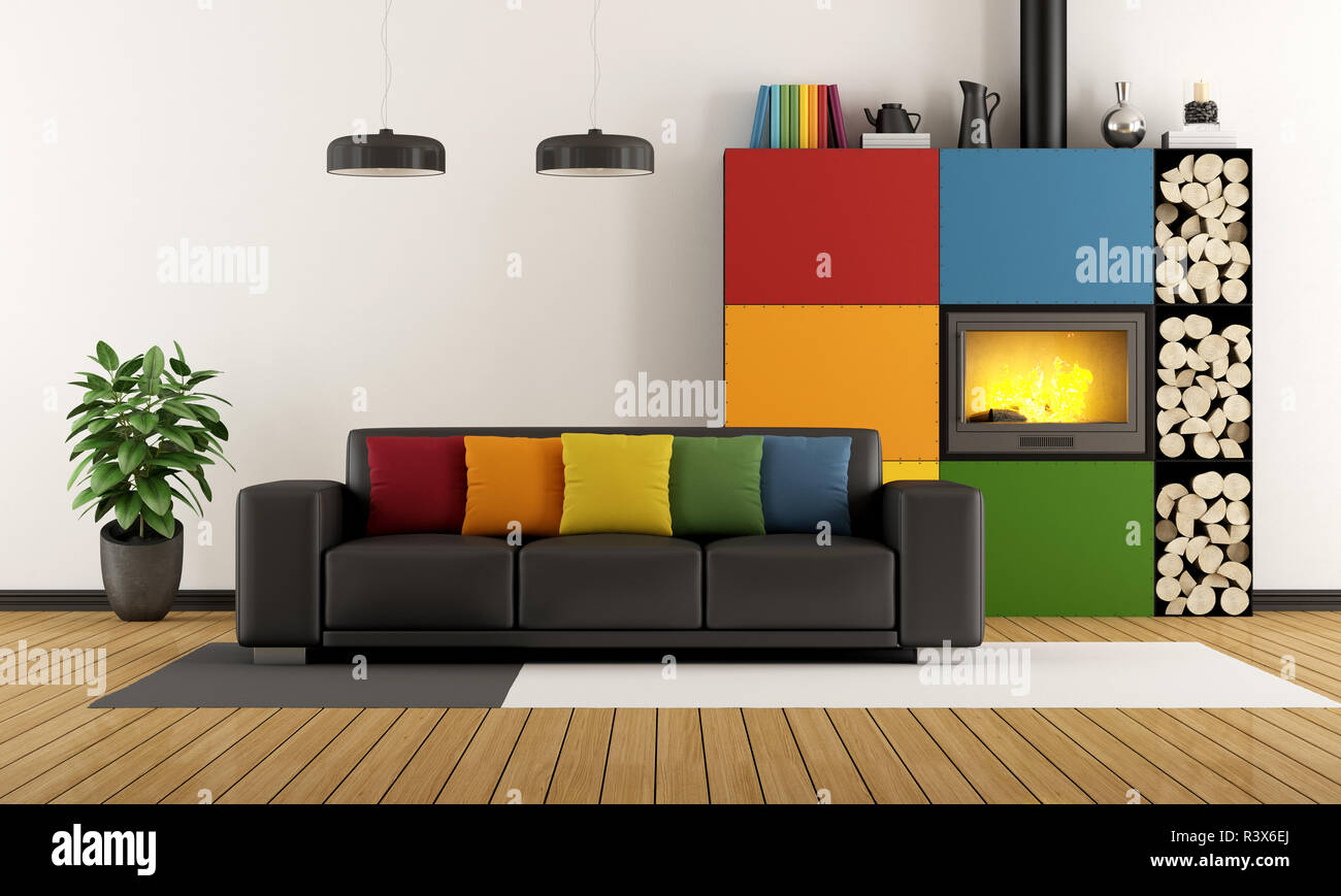 Colorful living room Stock Photo