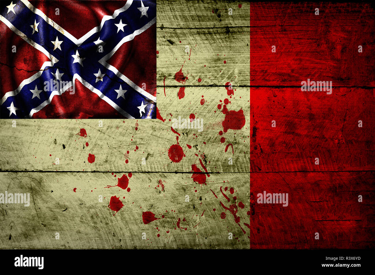 Grunge flag of Confederacy (3) Stock Photo