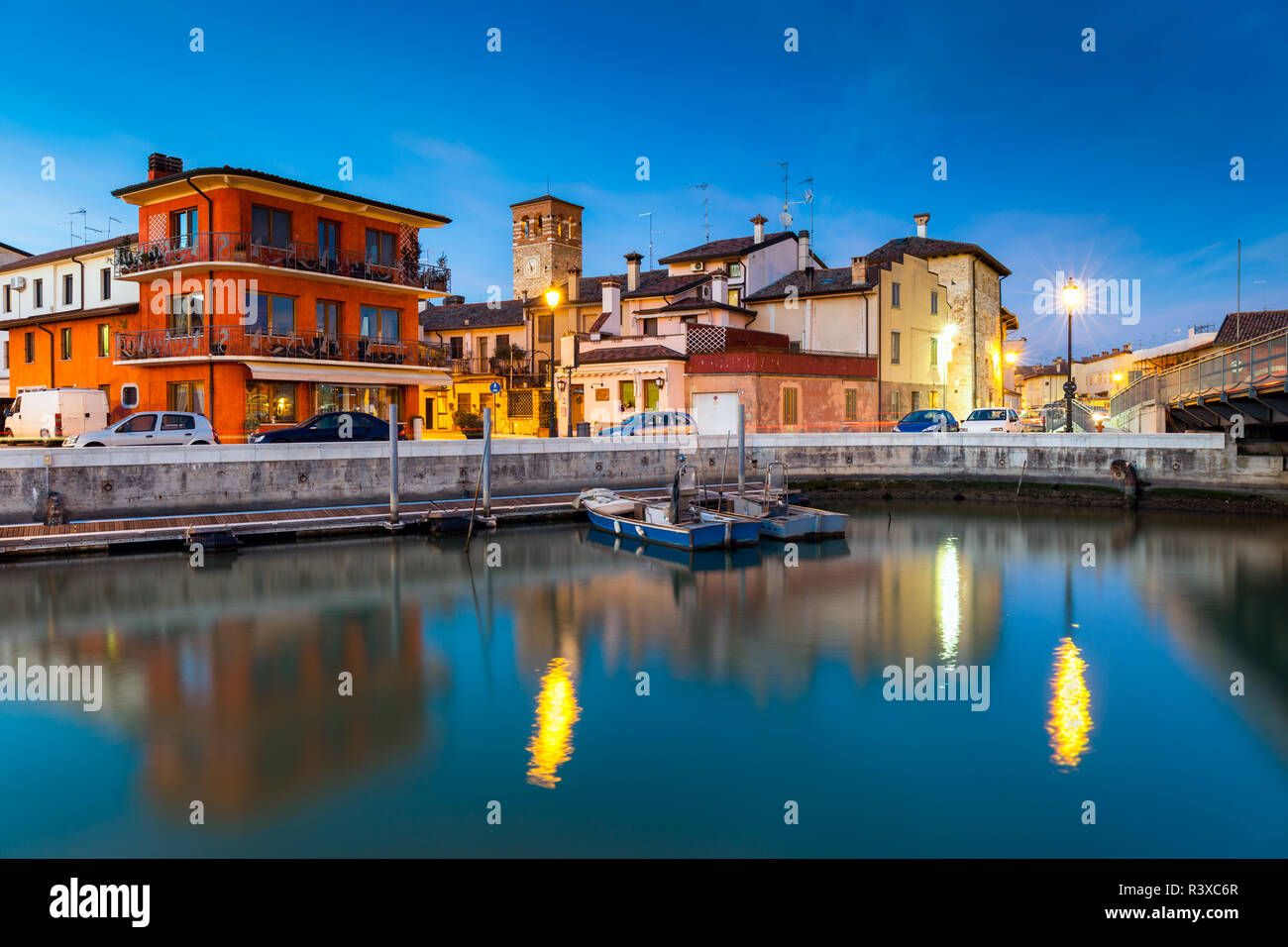 Marano Lagunare at Sunset, Friuli Venezia Giulia, Italy Stock Photo