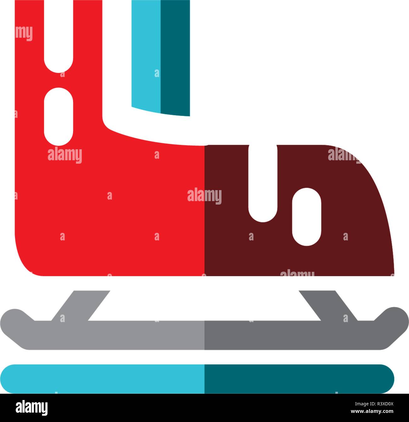Ski Ice Icon Winter Template Vector Stock Vector