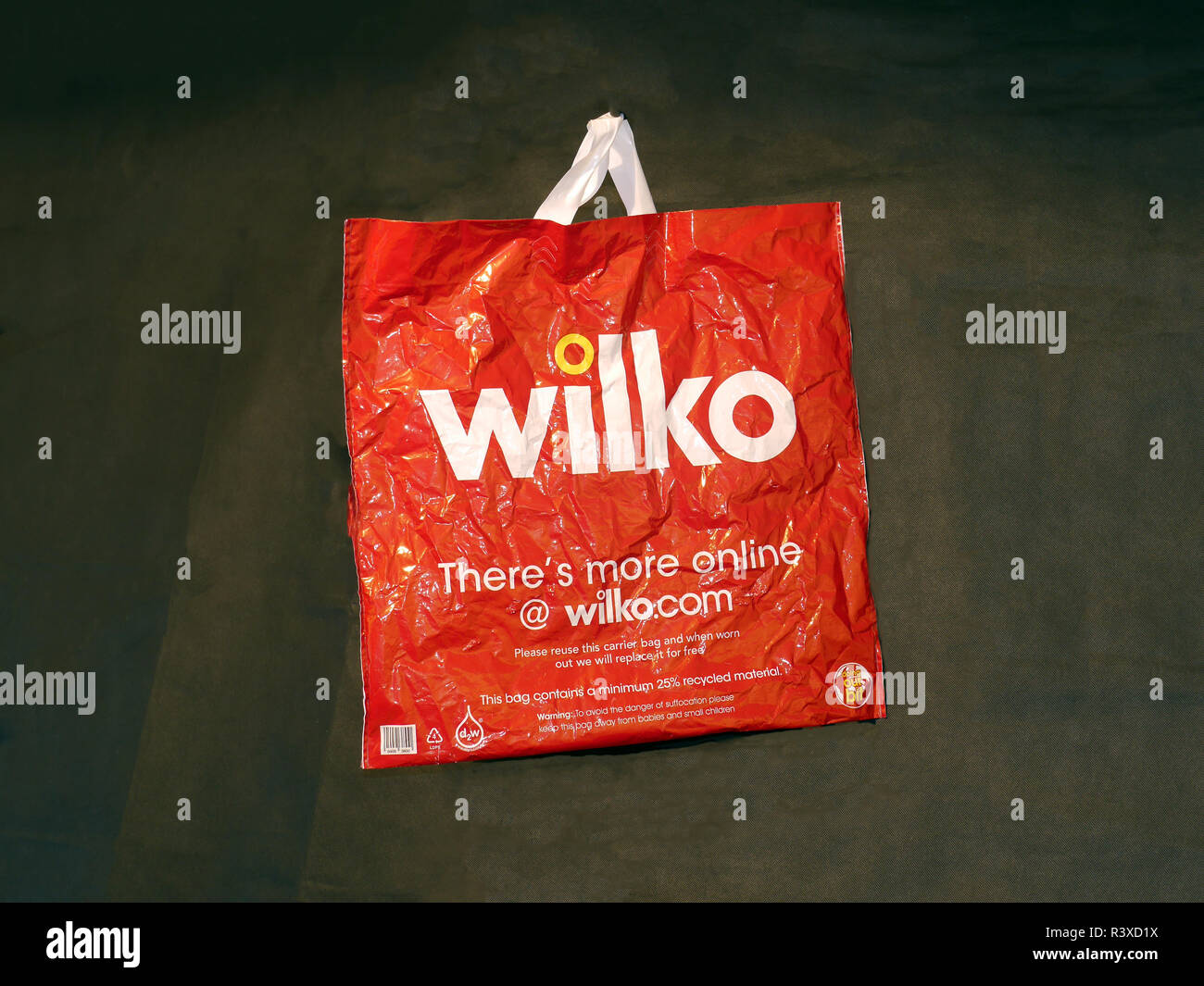 Wilko Carrier Bag. Carrier bag as available at the High Street store Wilko Stock Photo Alamy