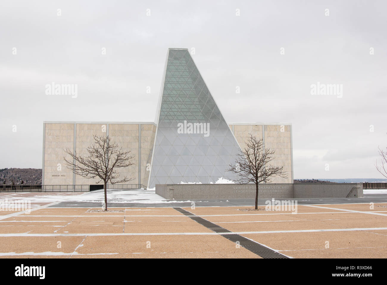 USA, Colorado,, USAFA. New building Center for Character & Leadership ...