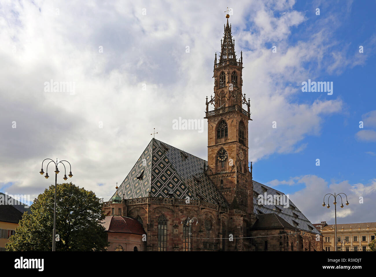 the cathedral of the assumption in bolzano south tyrol Stock Photo