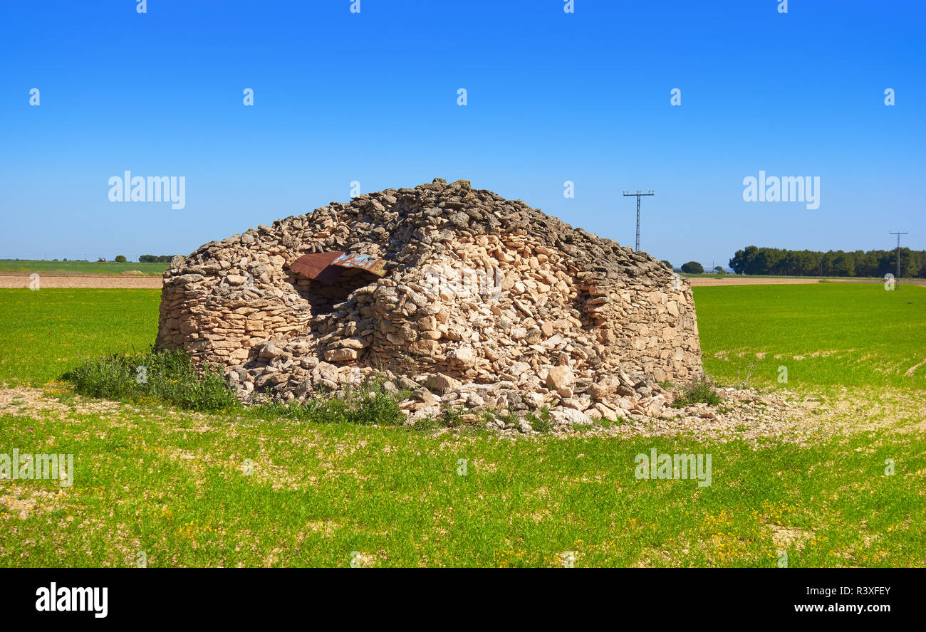 Castile La Mancha Cubillo ruins Camino de Santiago saint James Way of Levante Stock Photo