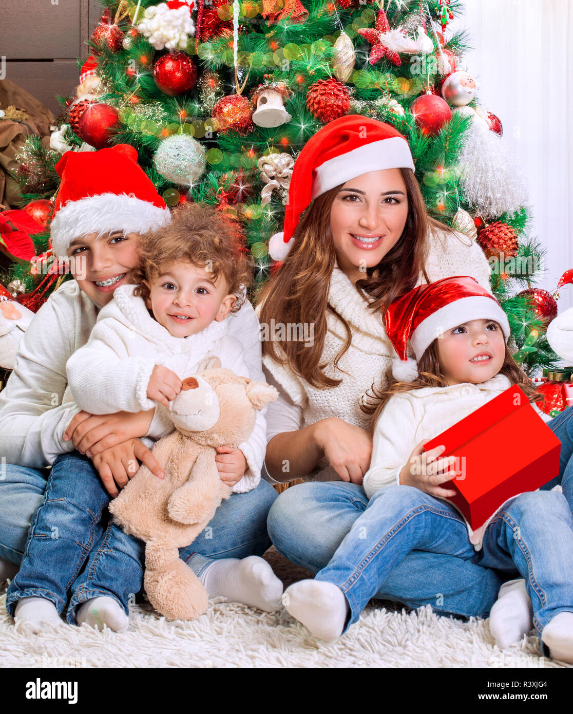 Christmas tree indoors fell hi-res stock photography and images - Alamy