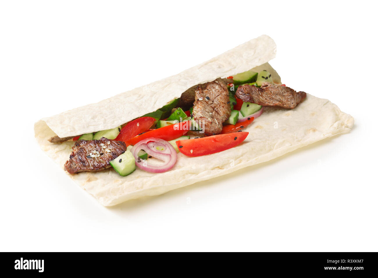 Beef shawarma isolated Stock Photo Alamy