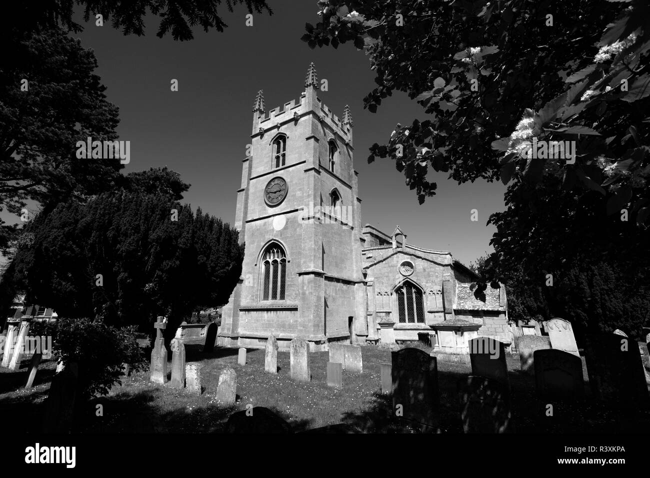 Summer, St John's church, Baston Village, Lincolnshire, England, UK Stock Photo