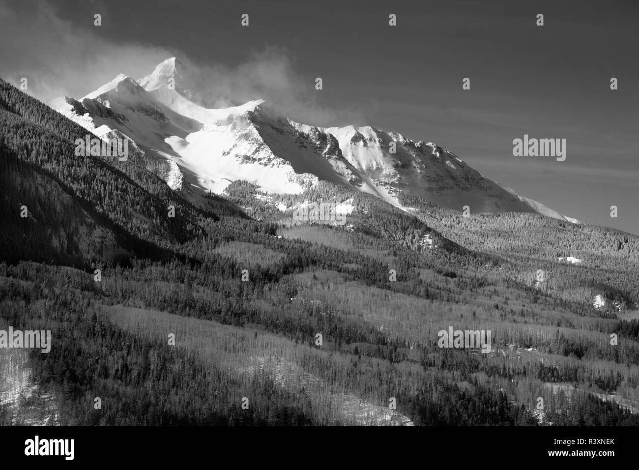 USA, Colorado, San Juan Mountains. Sunrise mountain landscape. Stock Photo
