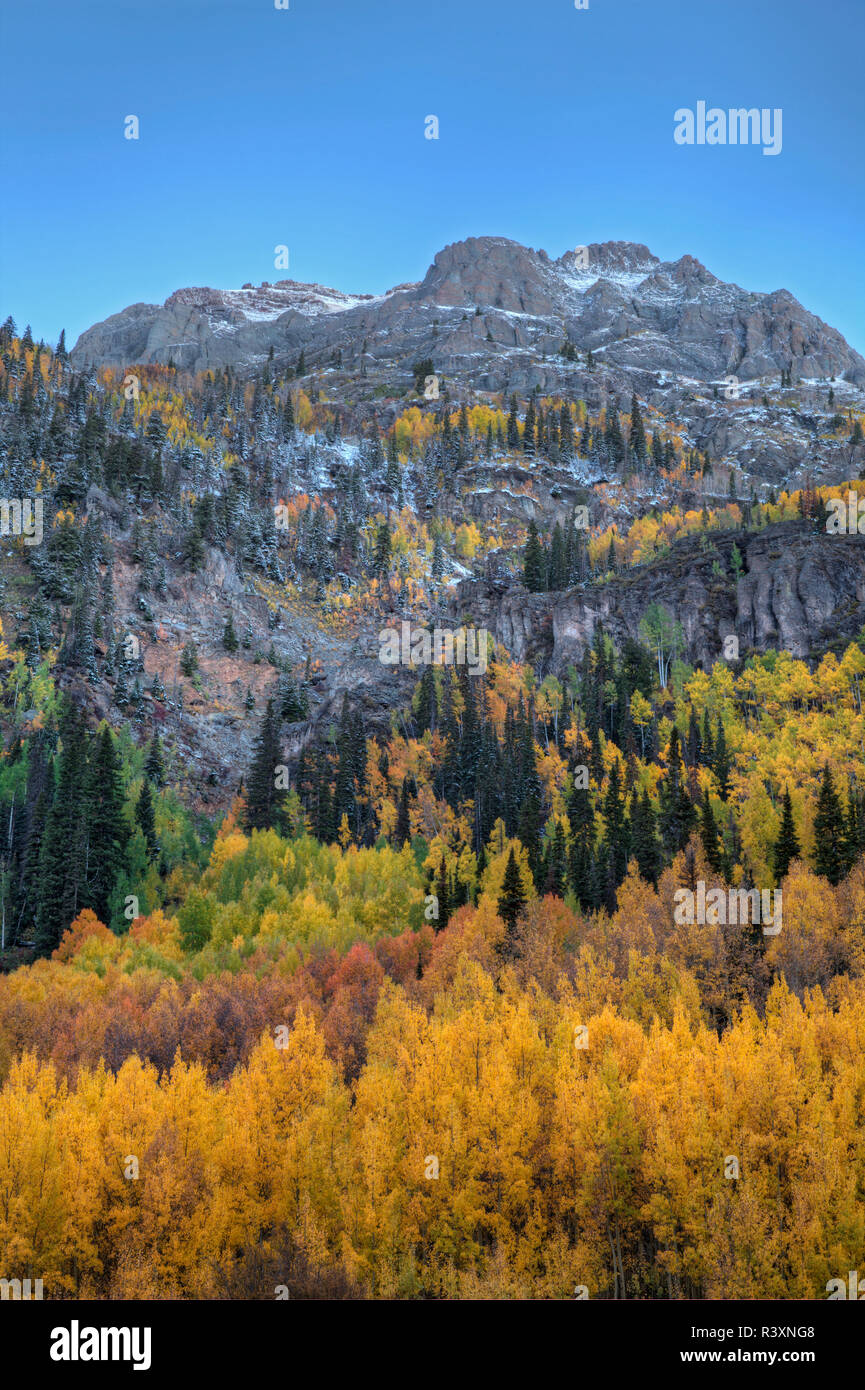 USA, Colorado. Autumn color in the San Juan Mountains, Colorado Stock Photo