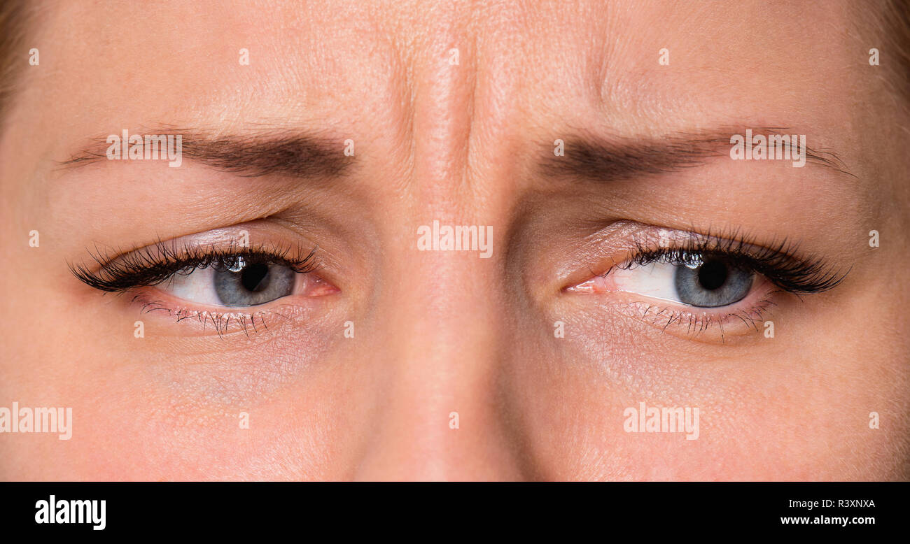 Face woman with eyes and eyelashes Stock Photo