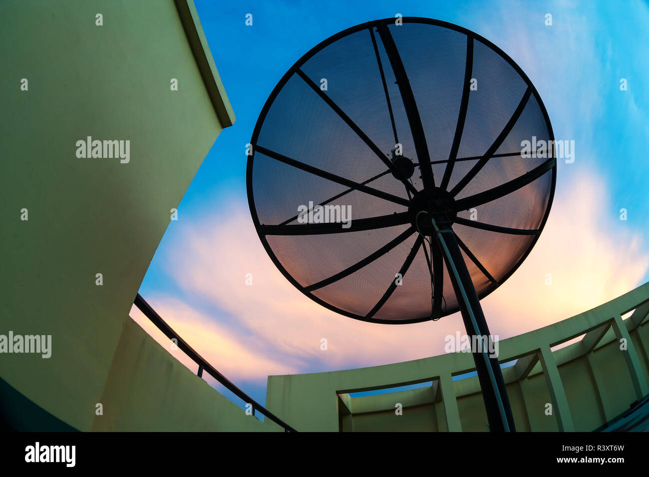 Radar in blue sky Stock Photo - Alamy