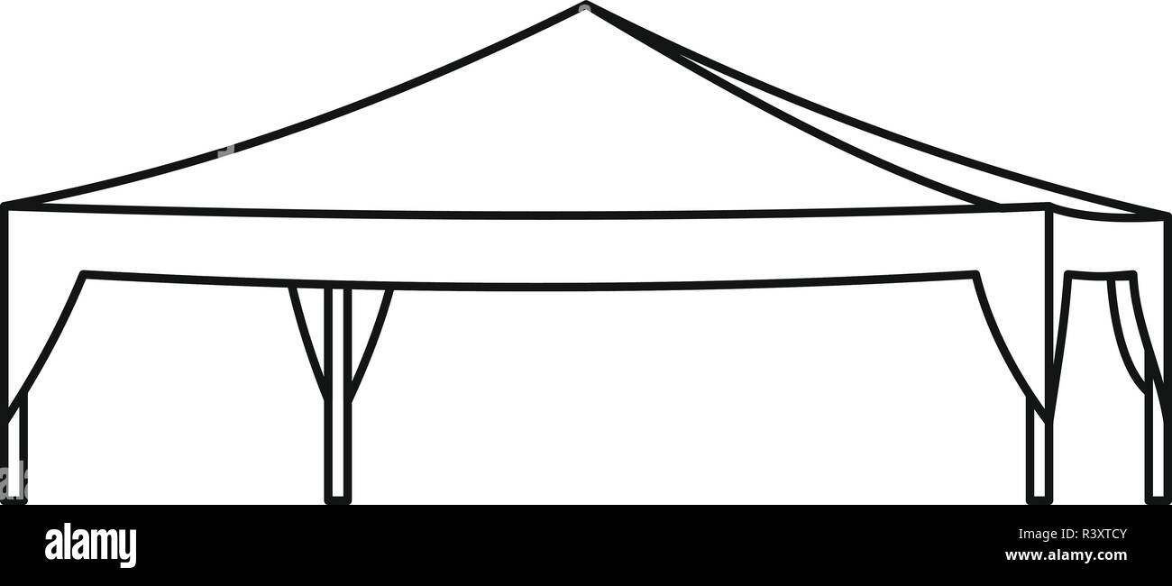 Event tent icon. Outline illustration of event tent vector icon for web