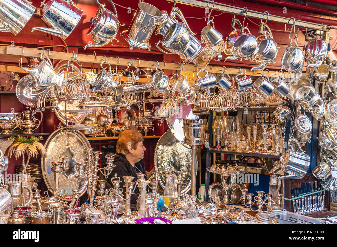 A view at Portobello Market Stock Photo Alamy