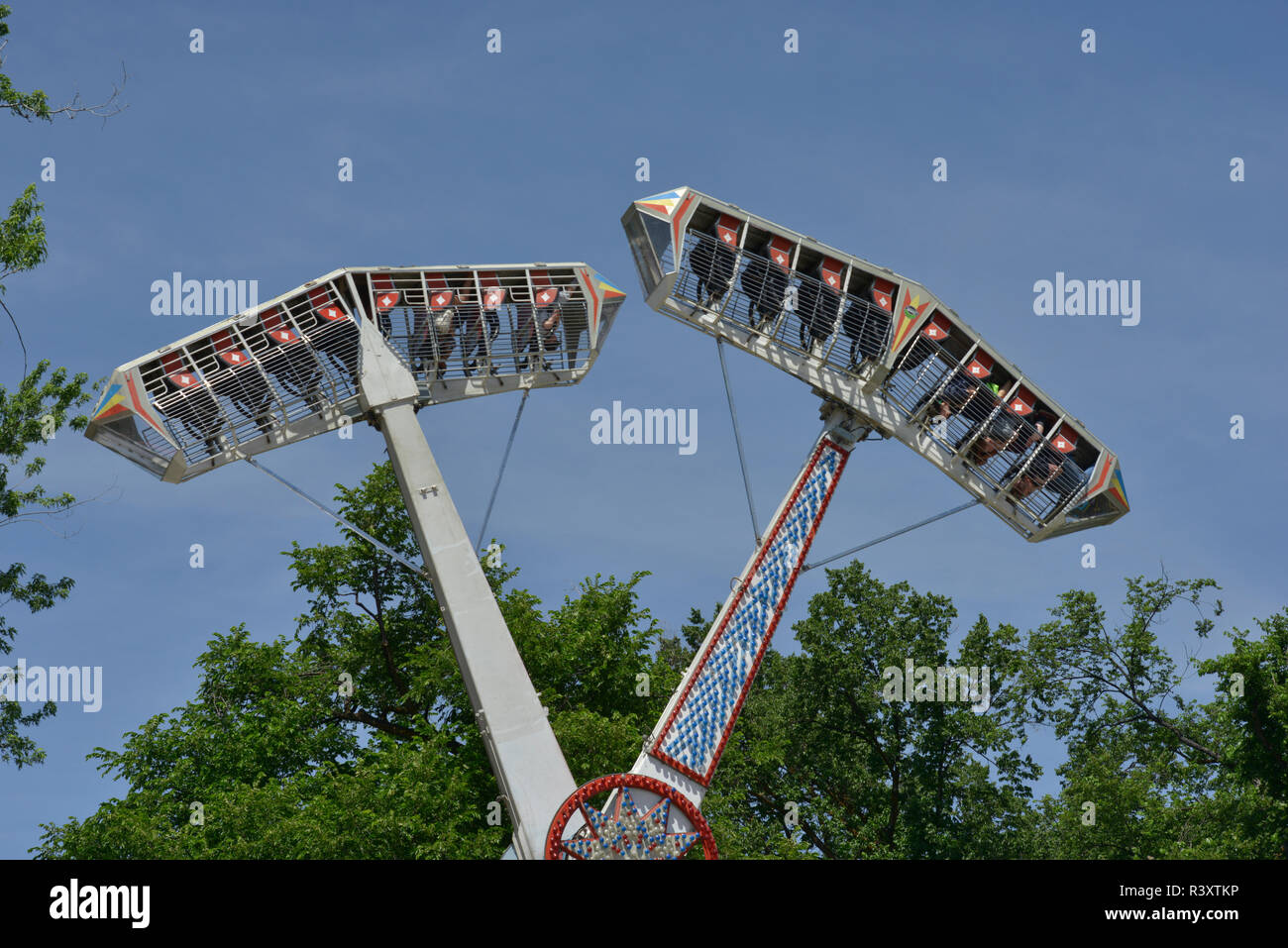 Carnival ride, Emmett Cherry Festival, Emmett, Idaho, USA Stock Photo