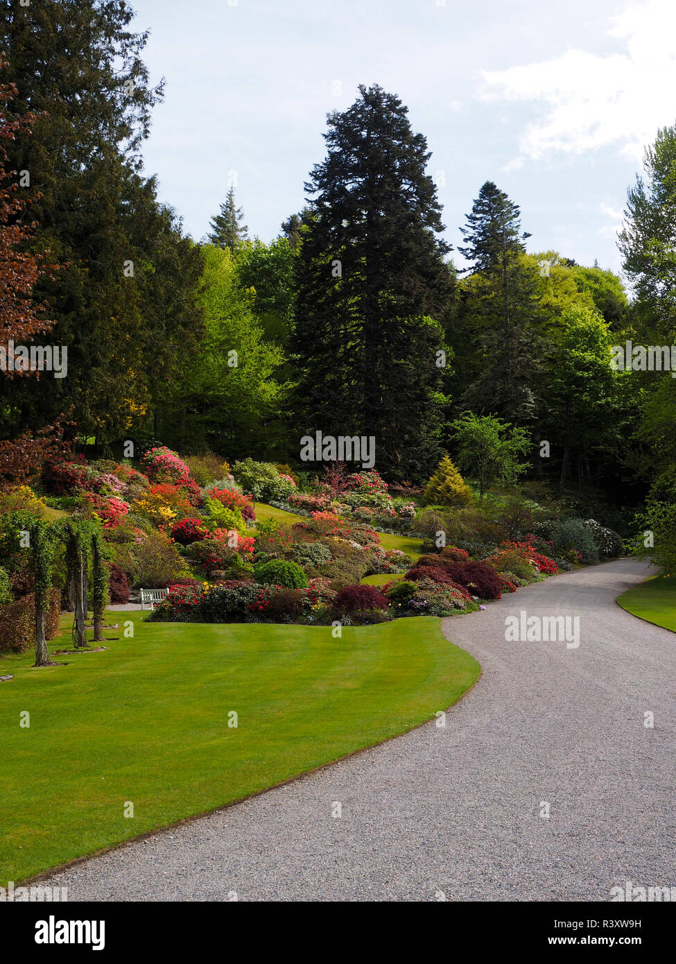 Ballindalloch Castle and gardens Scottish Highlands Stock Photo