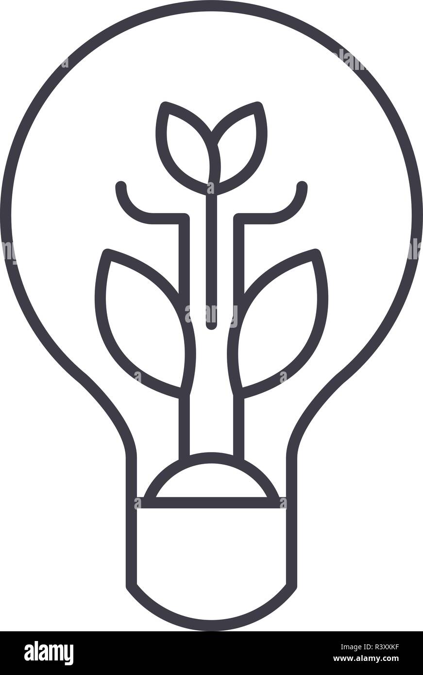 Bio technology line icon concept. Bio technology vector linear ...